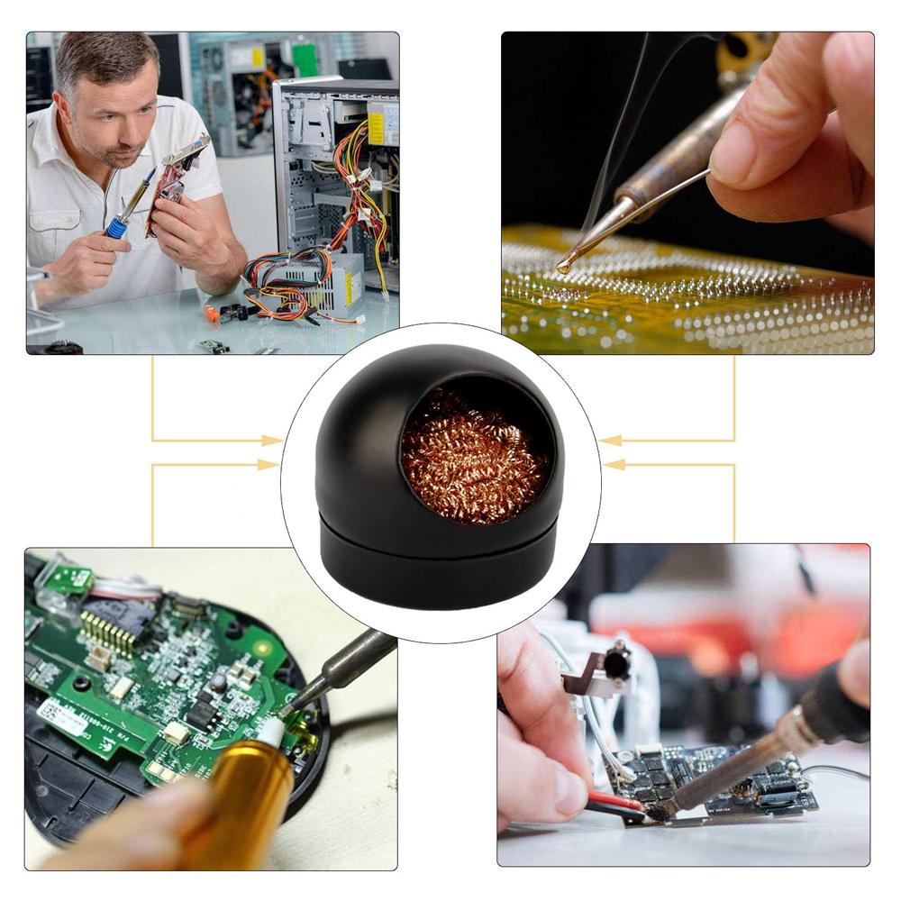 Soldering Iron Tip Cleaner Desoldering Cleaning Ball Tin Remover Soldering Iron Mesh Filter Welding Metal Wire Stand Steel Ball