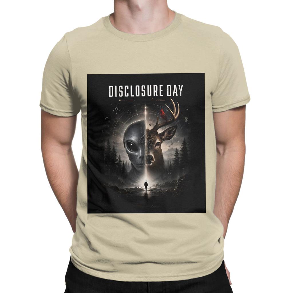 Disclosure Day painting logo poster Funny Graphic 100 Cotton TShirt Disclosure Day Tees Tops For Unisex