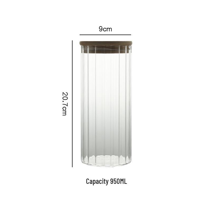 High Borosilicate Glass Food Storage Jar with Bamboo Lid