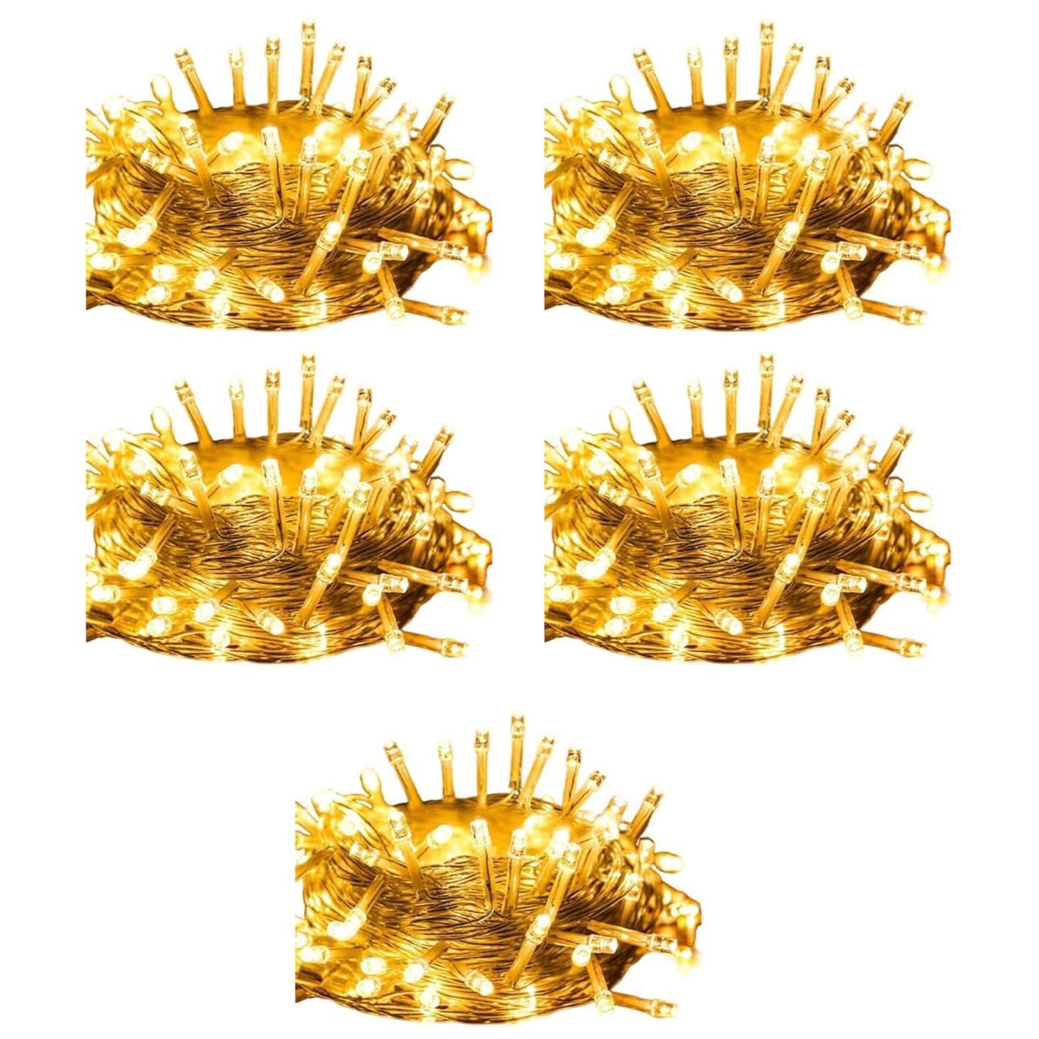 

Plastic 12 Meter Decorative 42 Warm White Led String Light Plug for Indoor & Outdoor Decorations,String Lights for DIY, Party, Home Decor, Christmas,