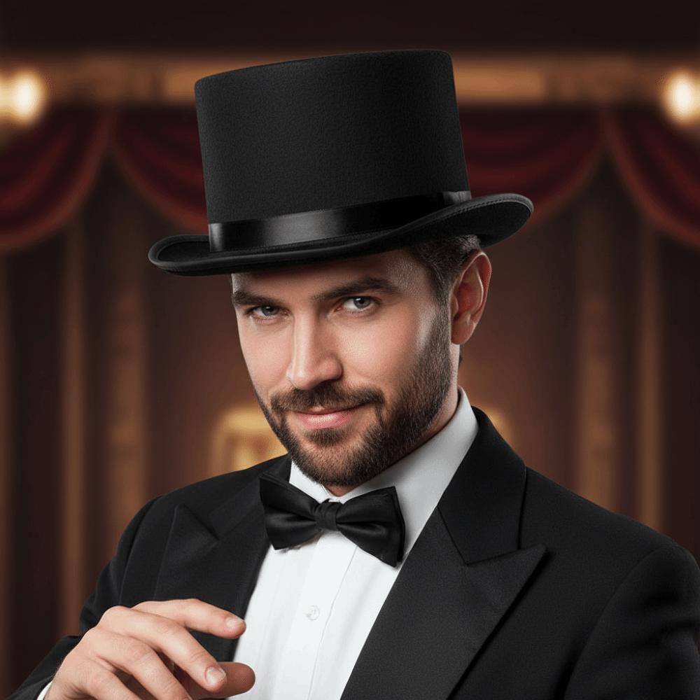 Multi Occasion Wear Magicians Hat Magician Costume Jazz Hat Fashion Magician Top Hat Party
