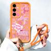 Cherry Fruits Print Lanyard Case For Samsung S26 FE A18 S25 S24 S23 S22 Ultra A54 A55 A16 A26 A36 A56 A17 A27 A37 A57 5G Bumper Cover