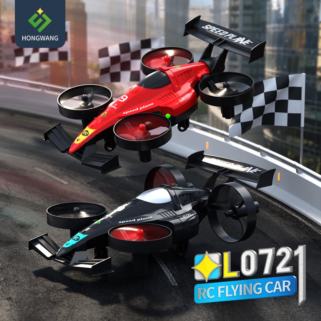 Professional L0721 2.4G HZ RC Aircraft Amphibious Remote Control Drift Car 360° Roll Land and Air Experience Speed Plane Dual Mode RC Car & Airplane