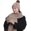 Yousheng Winter Hat Scarf Gloves Set for Women Fleece Lined Pom Pom Skull Cap Long Scarf And Gloves Set Warm Knit 3 Pcs Set for Cold Weather