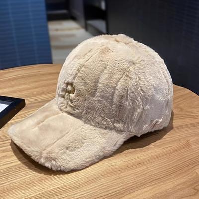 Sonbahar Kış Beyzbol Şapkası Kadın Yapay Yün Şapkalar Sıcak Tutma Şapkası Peluş Beyzbol Şapkaları Beyzbol Şapkası Düz Güneşlik