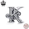 Avle 925 Sterling Silver English Letter Beaded Bracelet Beads