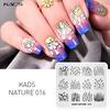 kads Stempelplatte Nature 016 Wild Lively Plants Design Bildvorlage Nagelstempelvorlagen Nagelform Schablonen für Nägel