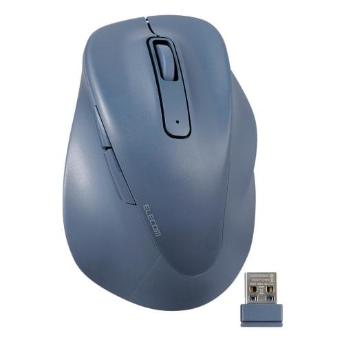 ELECOM Mouse Wireless Mouse EX-G Wireless 2.4GHz Quiet XL Size 5 Buttons "AskDoctors Evaluation Service" Certified Antibacterial Blue M-XGXL30DBSKBU