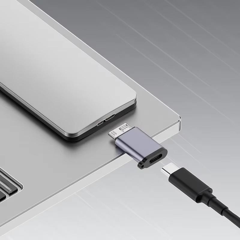 USB C 3.0 Micro B samec na USB C samice adaptér pro Samsung S5 externí pevný disk box notebook Type-C na Micro B konektor