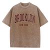 Brooklyn New York Letter Print Male Tee Clothing Graphic Comfort T Shirt Cotton Round Neck Tee Shirt Fittingcomfort