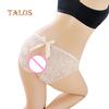 Sexy Crotchless Floral Lace See-through Panties Women Bowknot Briefs Underwear Female Clothing