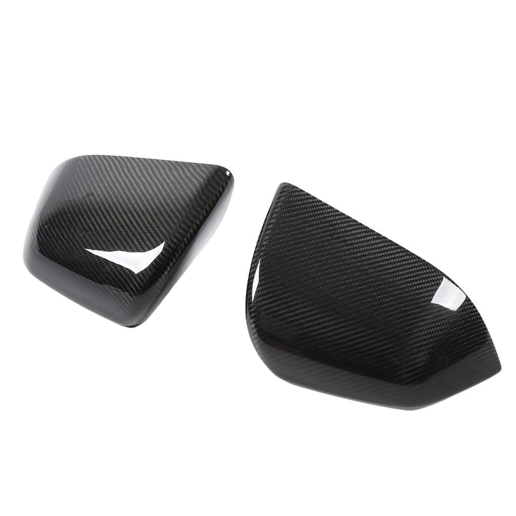 2pcs Side Rearview Mirror Cover Dry Carbon Replacement for 2021+(Light Color )
