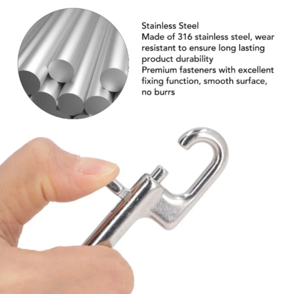 Hook Clips 316 Stainless Steel Bolt Snap Swivel Eye Double Head Double Ended Hook 80MM Size 90MM Size D Ring Snap Marine Diving