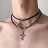 Starburst Double Layer Men's Necklace: Trendy, Light Luxury Hip Hop Style, Unisex Clavicle Chain