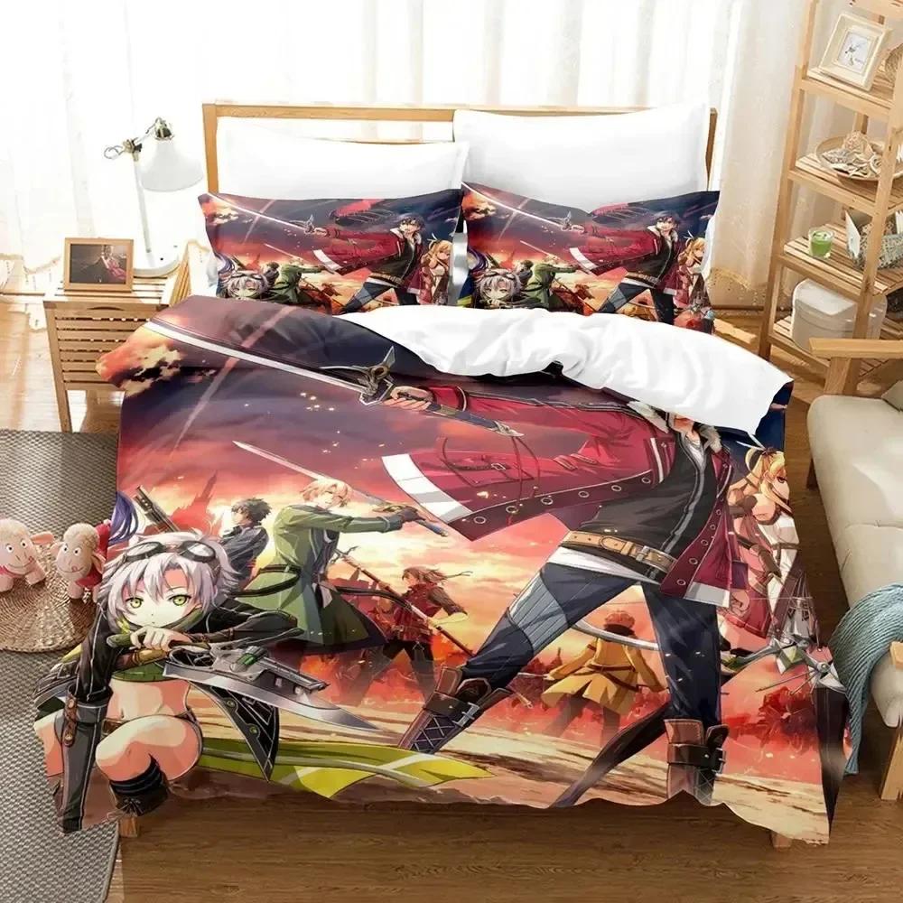 

3D Print Anime Legend Of Heroes Comfortable Duvet Quilt Cover Pillowcase Bedding Set Children Bedroom Decoration Home Textile 70x133cm 2pcs