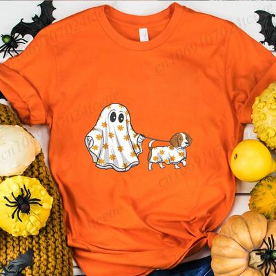 Halloween Boo Dog Tshirts Funny Halloween Spooky Season T Shirt Unisex Unisex Tshirt Unisexs Oversize Tshirt Hip Hop Streetwear