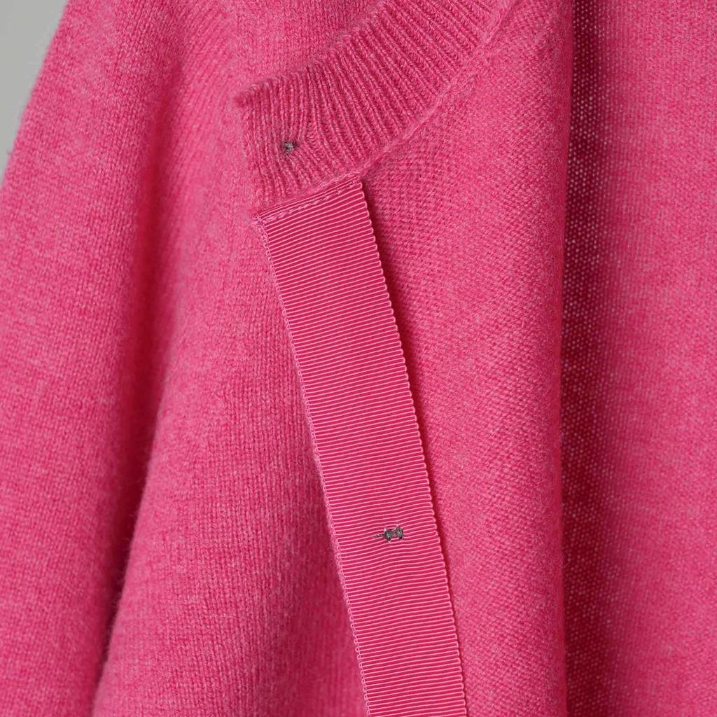 Japanese Heart Couple Cardigan - Red Heart Round Neck Wool Sweater