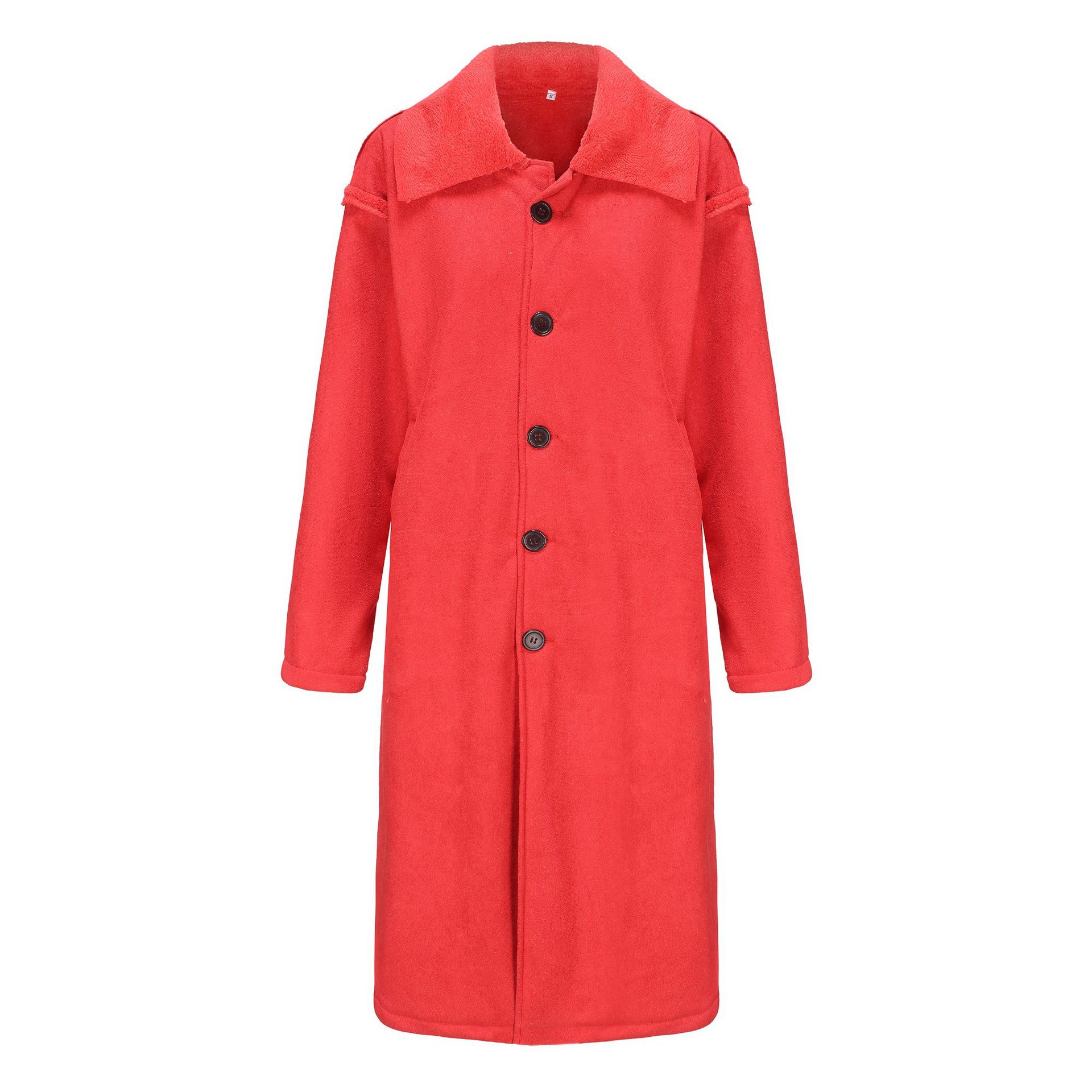 

Європа, Америка, осінь і зима Замшеве плюшеве чоловіче пальто Хутряна інтегрована куртка Теплий чоловічий стиль 5XL червоний