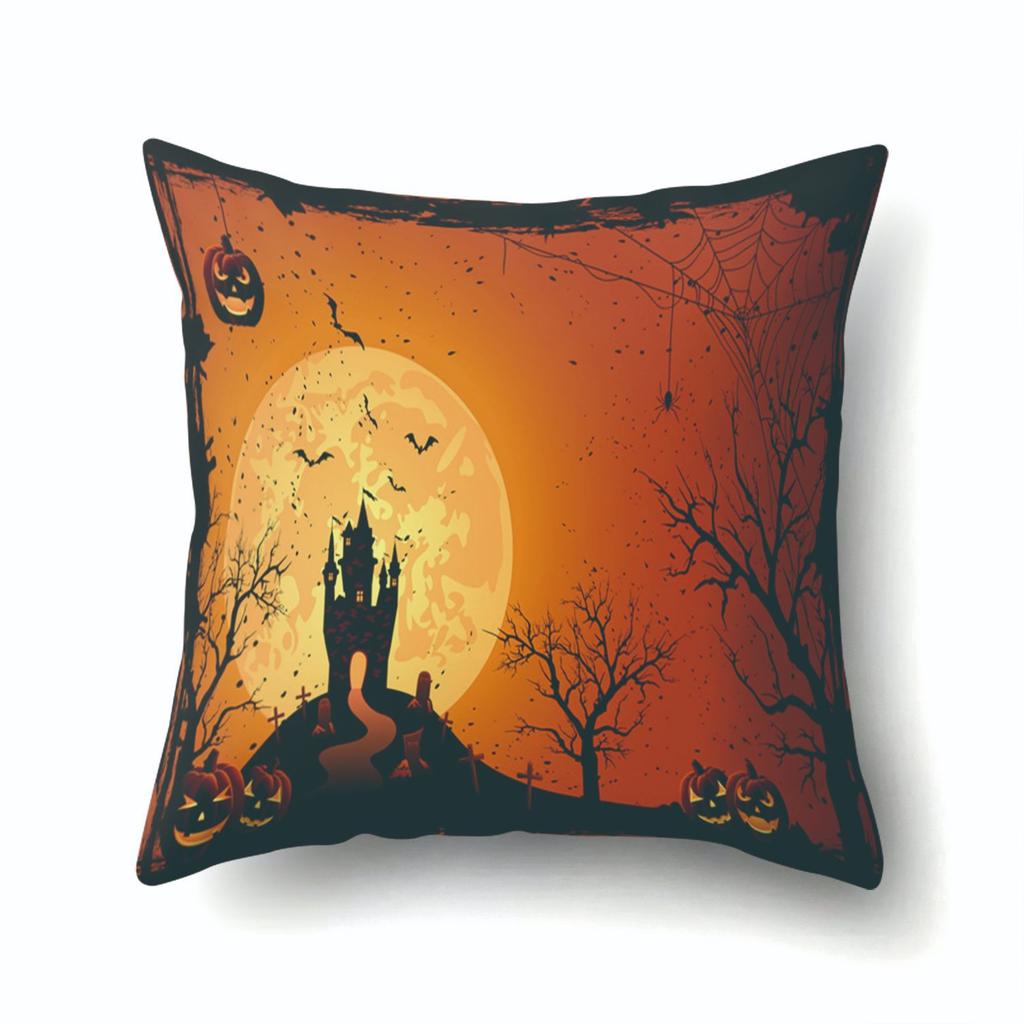 Halloween Kissenbezug Auto Lendenkissen Kürbis Sofa Kissenbezug Büro Zuhause Wohnzimmer Kissenbezug
