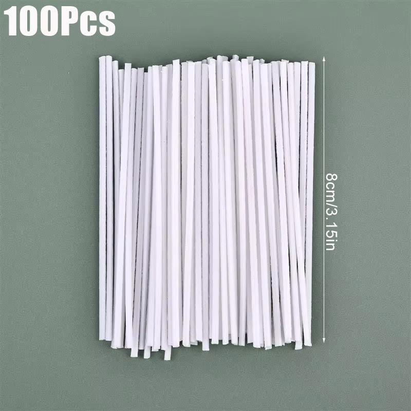 

100PCs Sand Wax Smooth Texture Wax Wicks DIY Essential Crafting Supplies For Candle Making Floating Wax Crafters Hand-Held Gifts 8cm