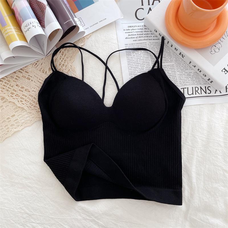 

Летний бюстгальтер для женщин без косточек тонкий крест халтер жилет халтер Beauty Bra One One size