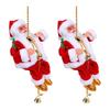 Yousheng Santa Claus Musical Climbing Rope Electric Climbing Santa with Music Christmas Hanging Climbing Santa On Rope for Tree Fireplace Home Decor