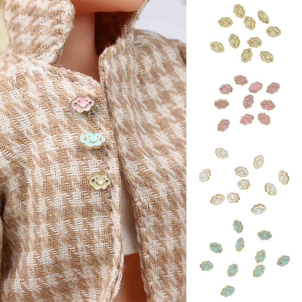 

Scrapbooking Handmade Garment Supplies Doll Buttons Cloud Shape Doll Clothing Accessories Sewing жовтий