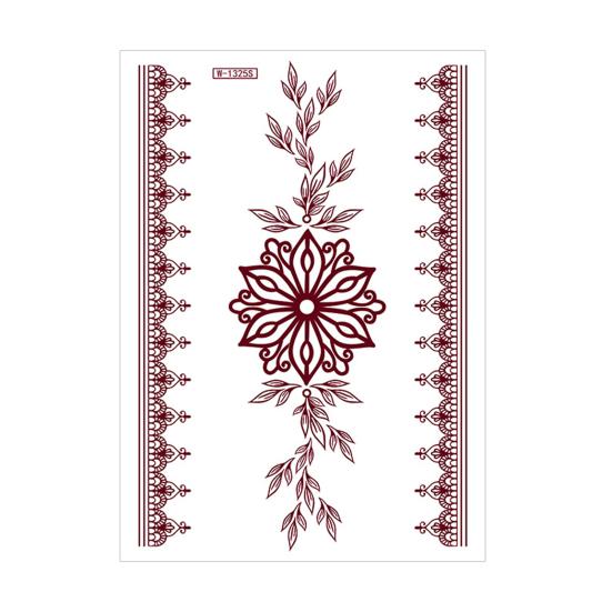 Yousheng Temporary Tattoo Sticker, Flower Lace Lotus Pattern Fake Tattoos for Women Men, Waterproof DIY Face Arm Leg Body Art Decoration