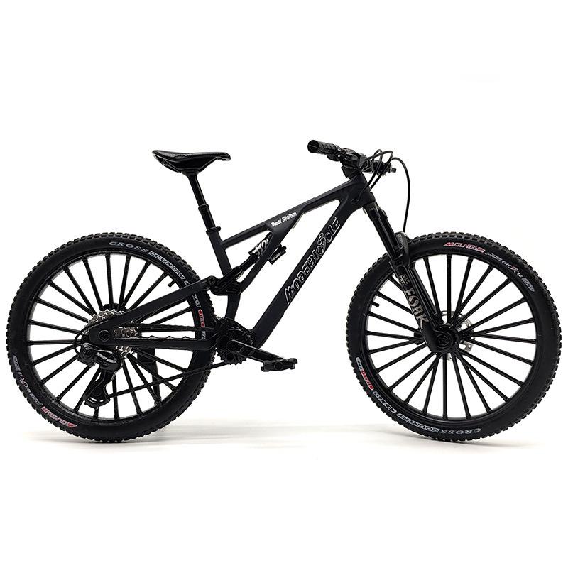 Cross Alloy Bicycle Model - Double Shock Mountain Bike Toy with Variable Speed & Front/Rear Absorbers - Ornament Gift