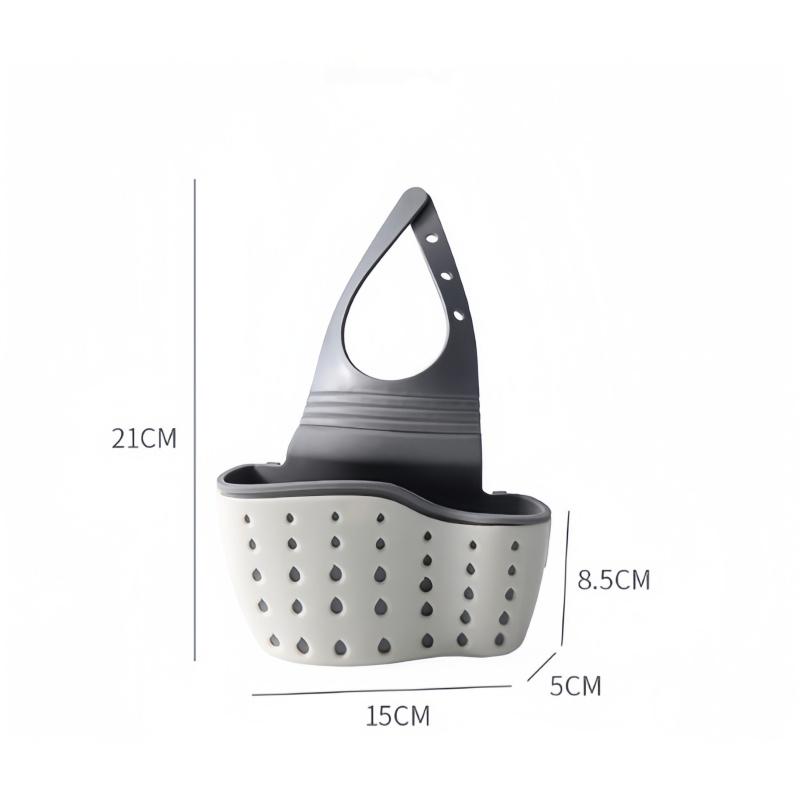 2Pcs Adjustable Snap-On Sink Drainage Hanging Basket Kitchen Storage Organizer