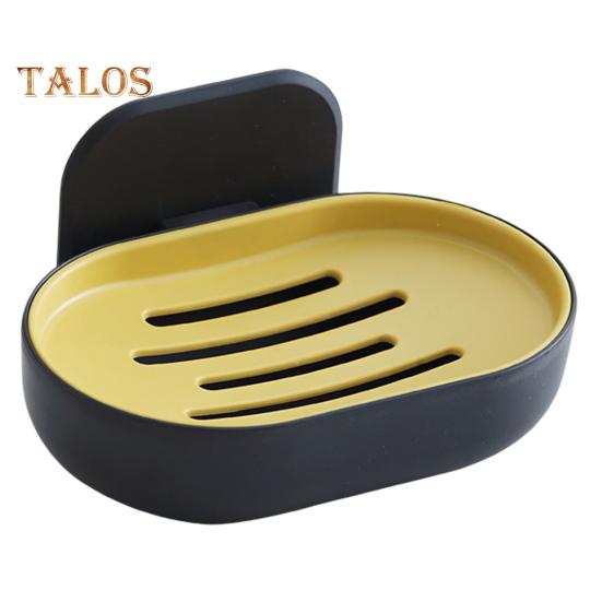 

Мыльница настенная, быстрый дренаж, влагозащищенная, полезный двухслойный ящик, держатель для слива мыла, аксессуары для ванной комнаты чёрный/жёлтый