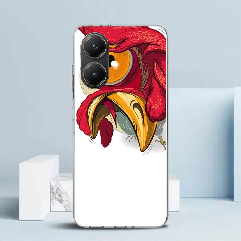 Chicken Hen Rooster Soft Cover for Xiaomi Poco F7 Ultra X7 X6 X5 Pro M7 Phone Case Redmi 15 15C 13 13C 12 12C 10 10C Print Shell