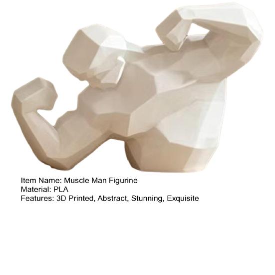 Abstrakte Muskelmann-Statue 3D-gedruckte muskulöse männliche Figur Sammlerstück Moderne Bodybuilder-Skulptur für Schreibtischdekoration Geschenke für Fitnessstudio-Leute Männer