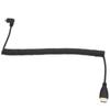 90 Degree HD Multimedia Interface Male to Male A to C Extender Coiled Cable for Computer TV PS4