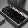 Luxury Black Floral Lace phone case mobile phones for iphone 17 pro max cover Glass for iPhone 17 16 15 14 13 12 11pm Pro Plus