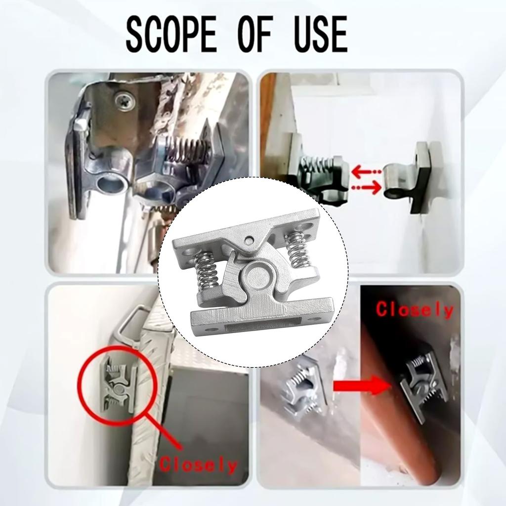 Hasp Lock Release Clamp With Spring Loaded Double Rollers Catch Drawers Easy Lock Roller Catch Stainless Steel Doors Drawers
