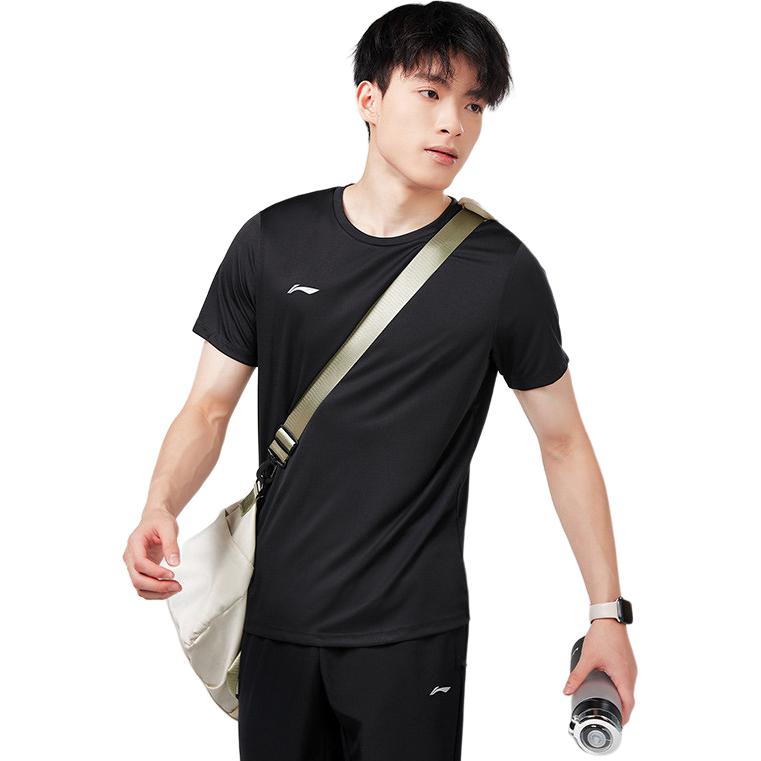 Li Ning Sports Life Collection T Shirt Men's Black ATSU873-1