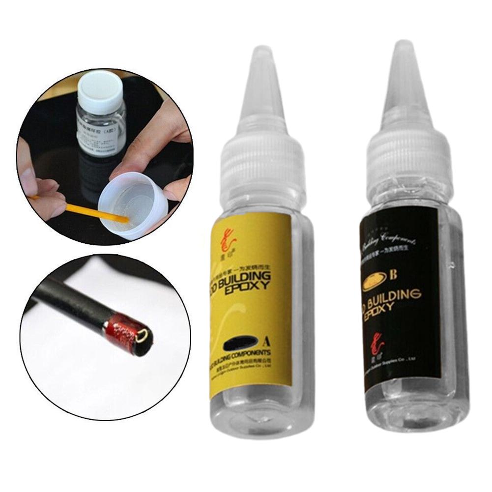 2Pcs Fishing Rod Glue Fishing Rod Epoxy Resin AB Glue Transparent Glue for Twine Fishing Rods Accessories Fishing Rod Paint