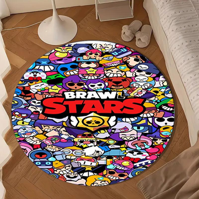 Game Adventure Heroes Round Rug for Livingroom,Bedroom, Palyroom, Chair Rug, Area rug, Circle Carpet, Large Size Fan Christmas gift
