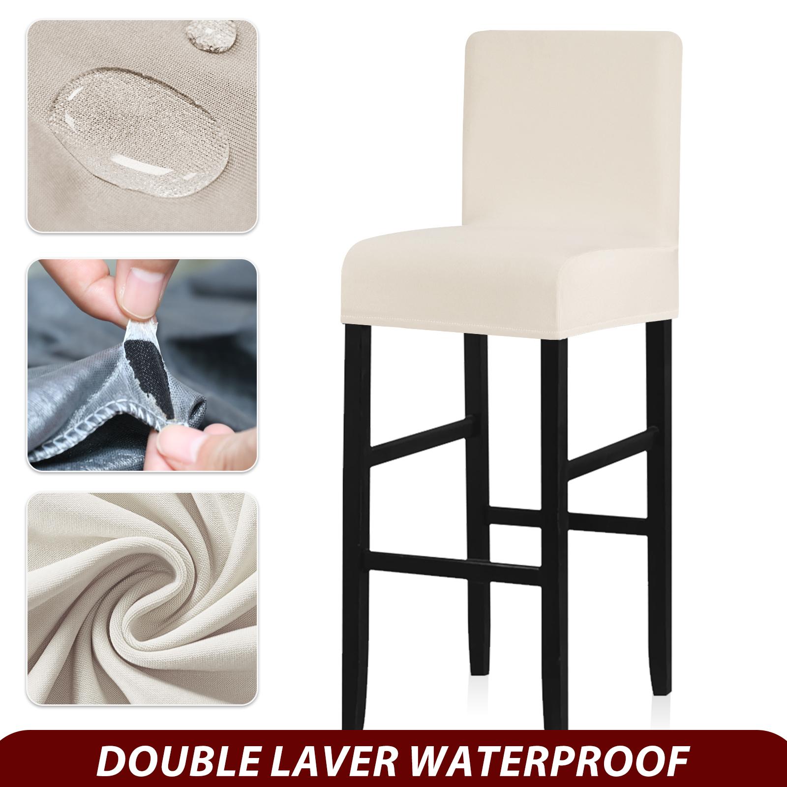 Universele Waterdichte Stretch Stoelhoes Ademende Barkruk Overtrek Anti-slip Zitbeschermer Voor Huis En Eetkamer 1 Piece
