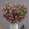 Plastic Artificial Rose Flower Branch Real Touch Fake Flowers  Living Room Desktop