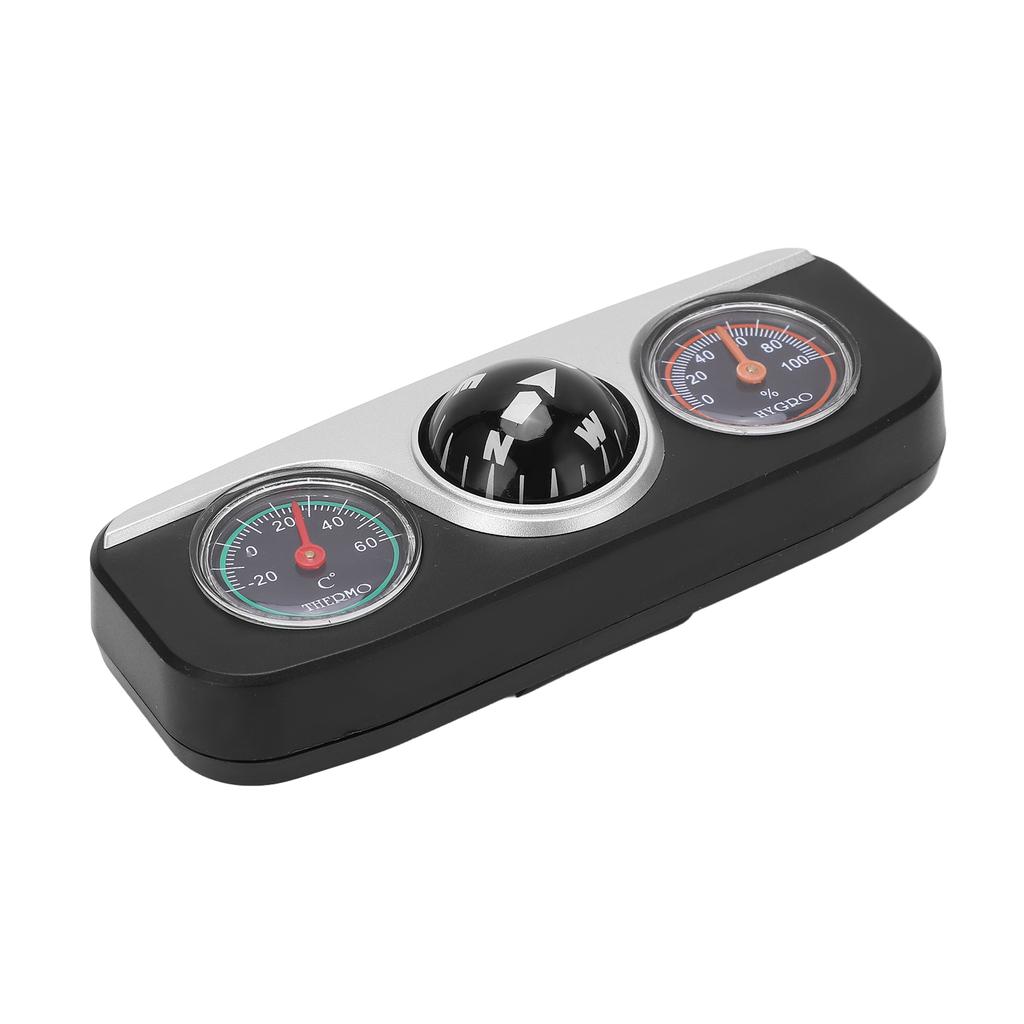 3 In 1 Car Compass Navigation Ball Thermometer Hygrometer Car Multifunctional Travel Tool for