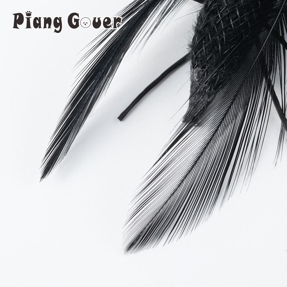 Artificial Flies 5pcs Black Artificial Insects Fly Cat Toy Teaser Stick for Changing Heads Feather Pet Toys Wand Accessories