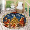 Cute Christmas Day Gift Bell Santa Claus Snowman Christmas Tree round rug Home Soft Decorative Anti slip Chair Mat Carpet Outdoor Floor Mat Carpet 106