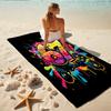 1Pc Colorful Celebration Beach Towel, Quick Dry, Multi-Use for Beach Pool Gym Yoga Home Travel, Christmas, Halloween, Xmas Gift M928144