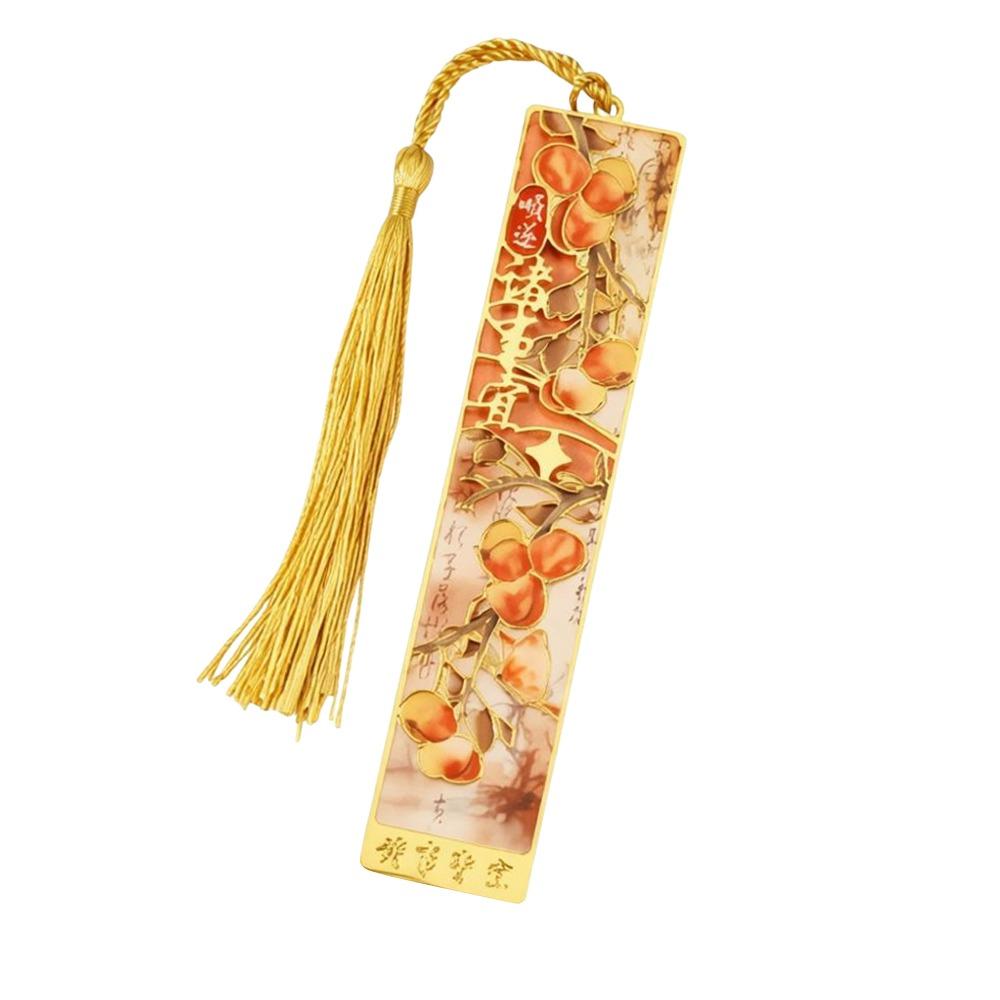 

Tassel Pendant Metal Bookmark Aesthetic Stationery Oil Painting Bookmarks Student Gift 3