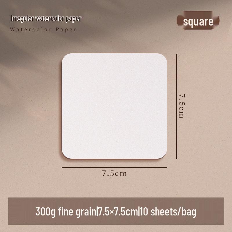 300g Watercolor Postcard Paper - Thick, Medium Rough Texture, Wood Pulp, Square, Blank Cardstock for Painting and Drawing