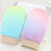Thin Double Sided Shower Gloves Gradient Colored Single-layer Bath Towel Body Cleaning Exfoliating Peeling Rubbing Scrub Gloves