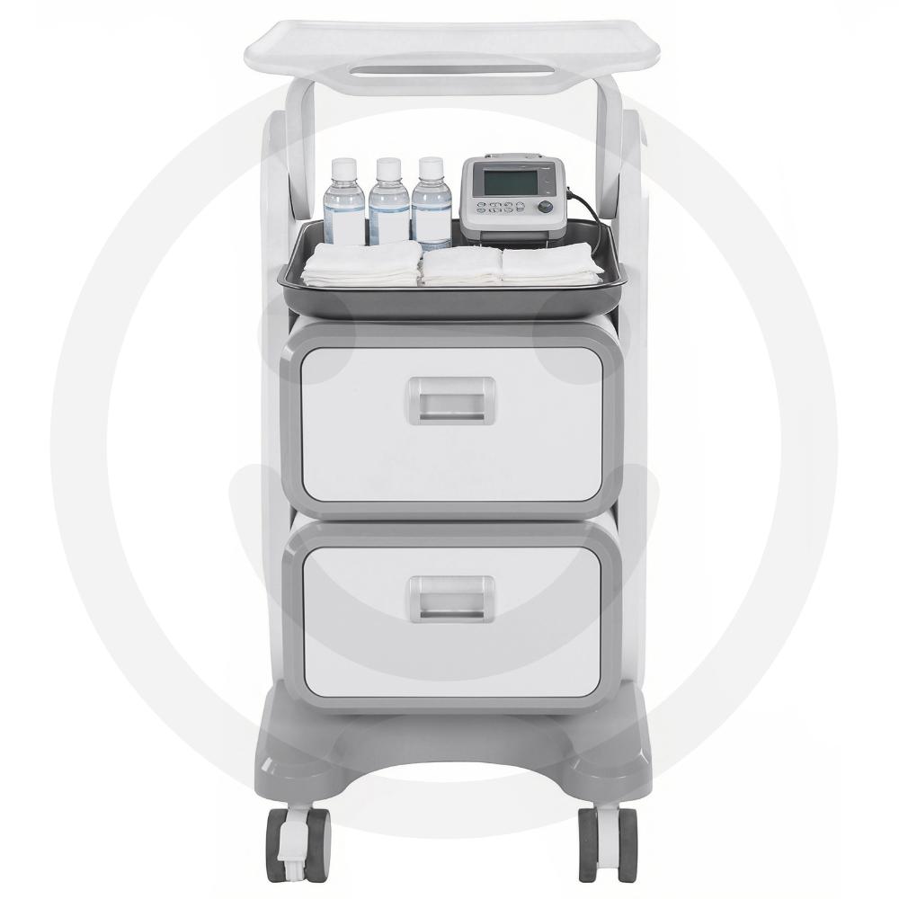 

3 Tiers Lab Carts with 2 Drawers & 1 Top Tray Medical Trolley Cart with 4 Silent Wheels with ABS Material for Hospital United States
