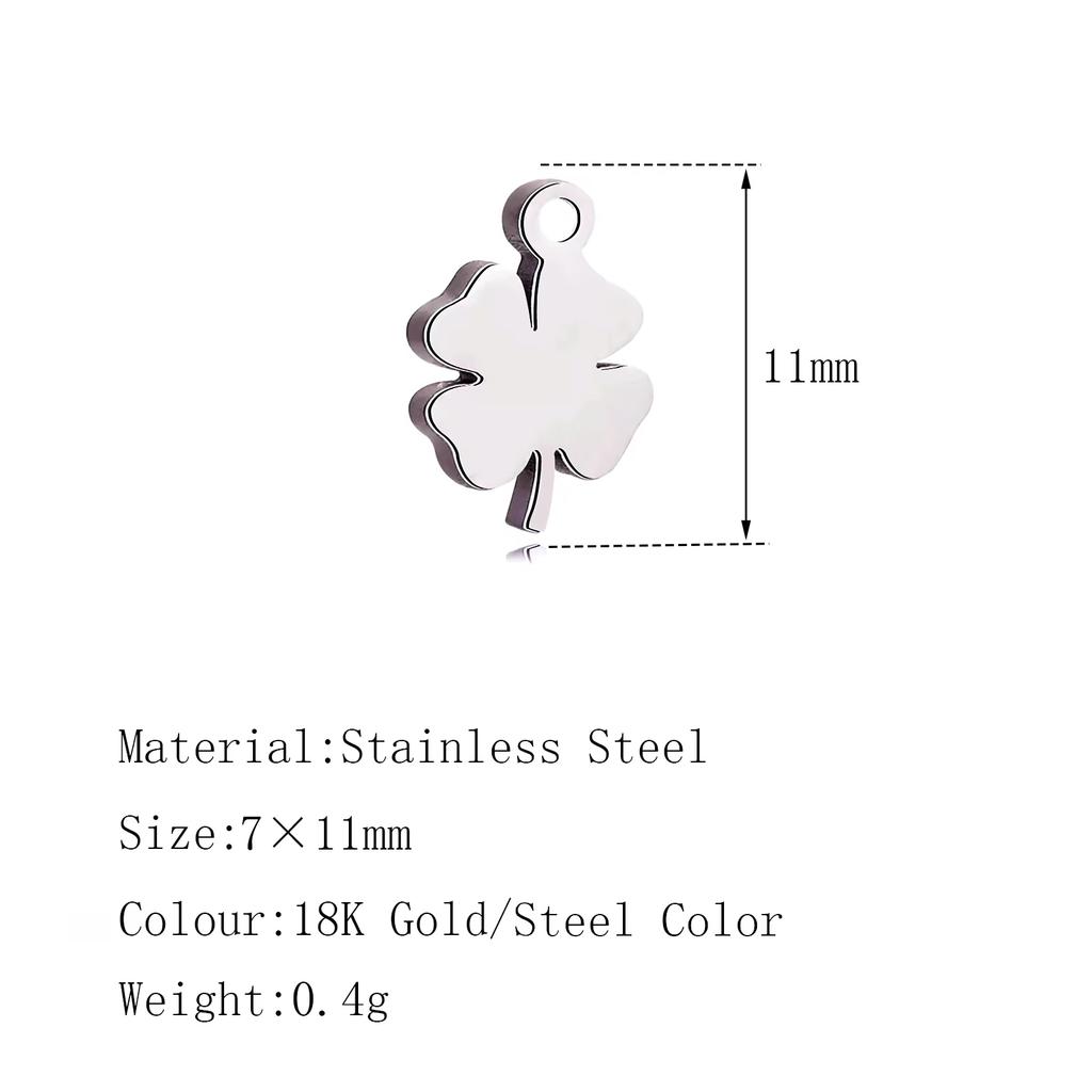 5PCS Mini Star Moon Charms For Making Necklace Bracelet Pendants Findings stainless steel Flower Love Charm DIY Handmade Jewelry